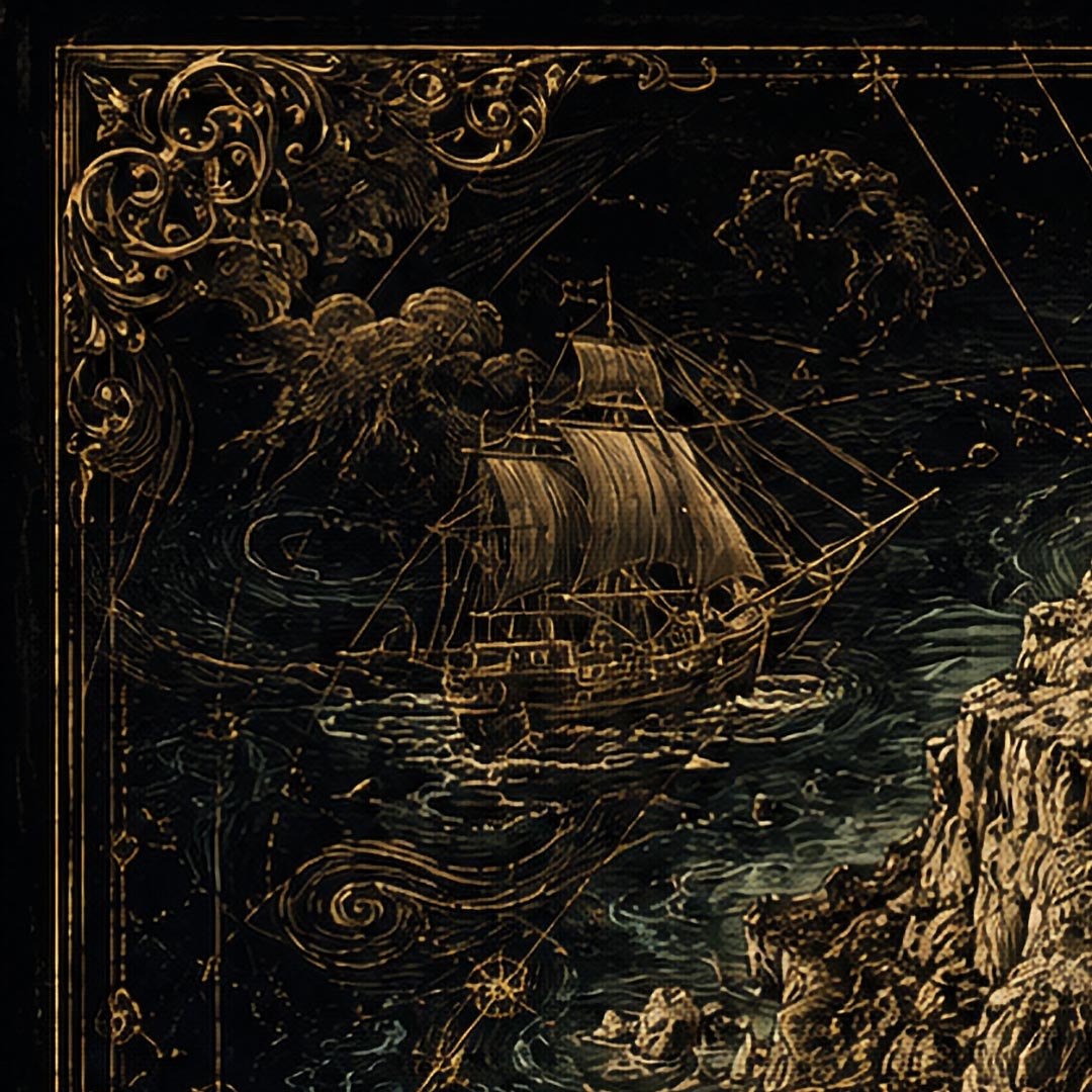 Map illustration of the Cormorant shipwreck site off Wrackmoor